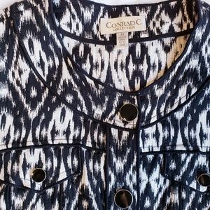 Conrad C Collection Longsleeves Women's Top Button Front Size 12